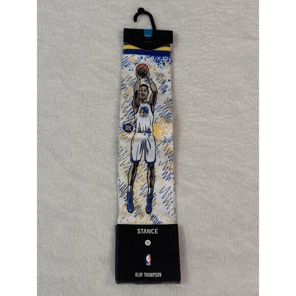 Stance Klay Thompson Crew Socks MENS 9-12 Large Golden State Warriors Mavs - Picture 1 of 4